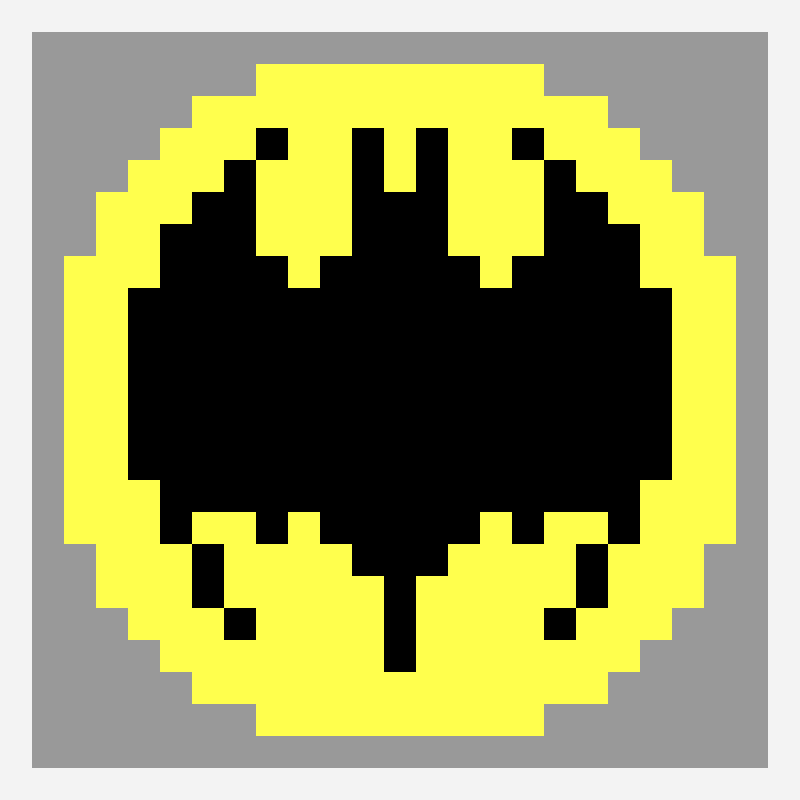 Batman Symbol crochet graph pattern, 60×60 grid