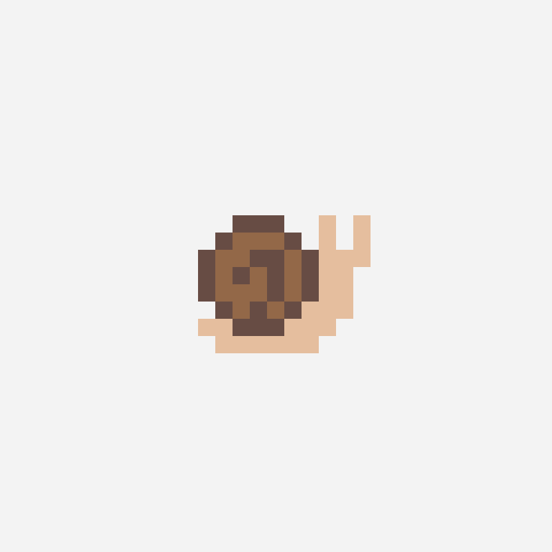 Snail perler bead pattern, 29×29 grid
