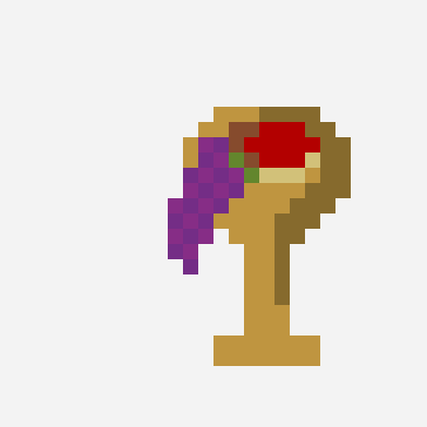 Wine drop pixel art pattern, 26×26 grid