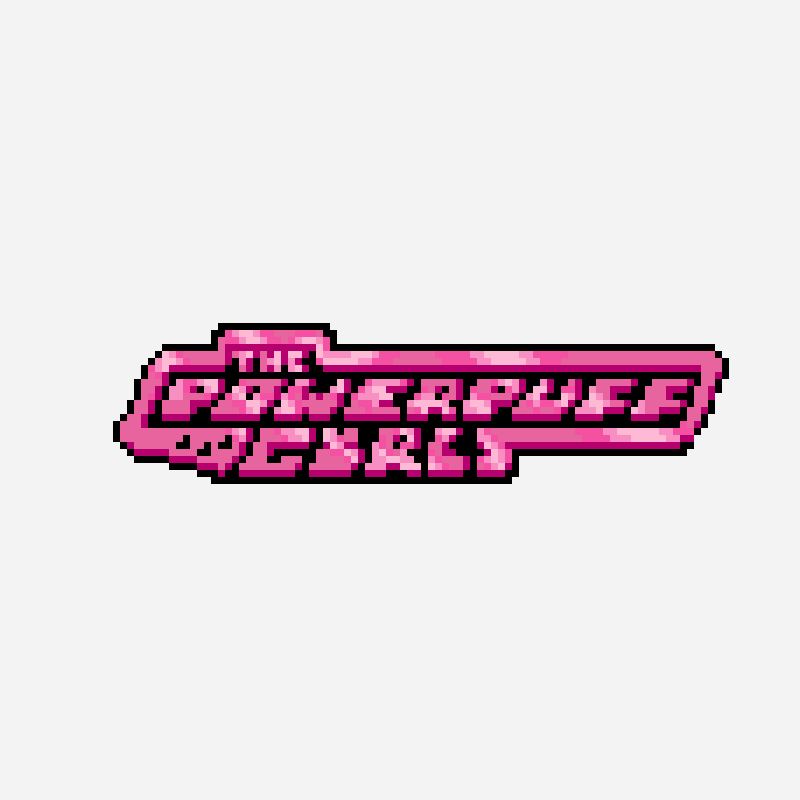 The Powerpuff Girls Logo perler bead pattern, 100×28 grid