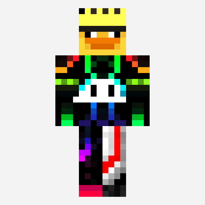 Ducklin colorful man perler bead pattern