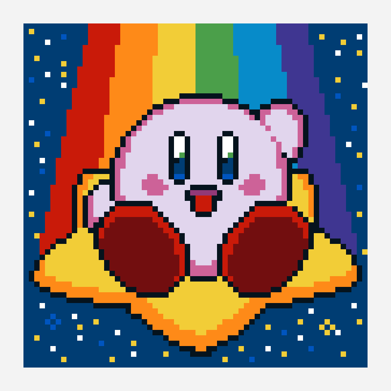 Kirby Rainbow bead pattern