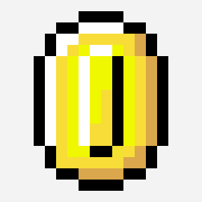 マリオコイン padrão de pixel art, grade 16×16