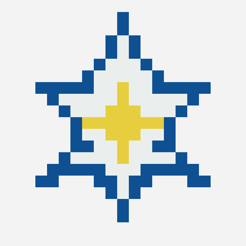 star pattern perler bead pattern, 17×19 grid