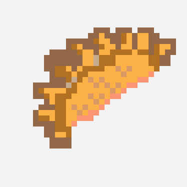 empanadita pelona pixel art pattern, 32×32 grid