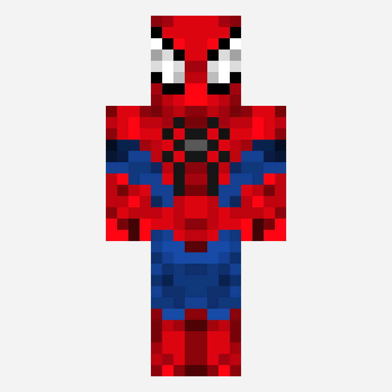 蜘蛛人 minecraft skin pattern