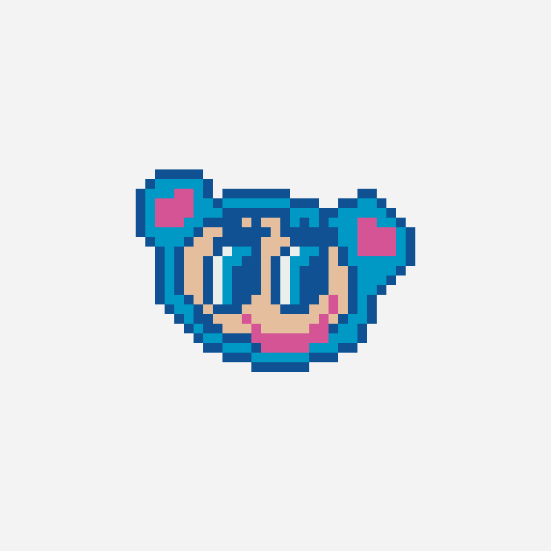Angel Blue perler bead pattern, 29×52 grid