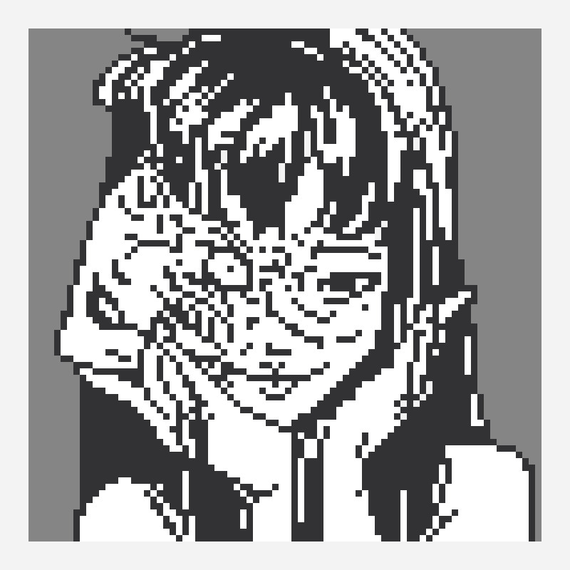 Tomie perler bead pattern, 80×80 grid