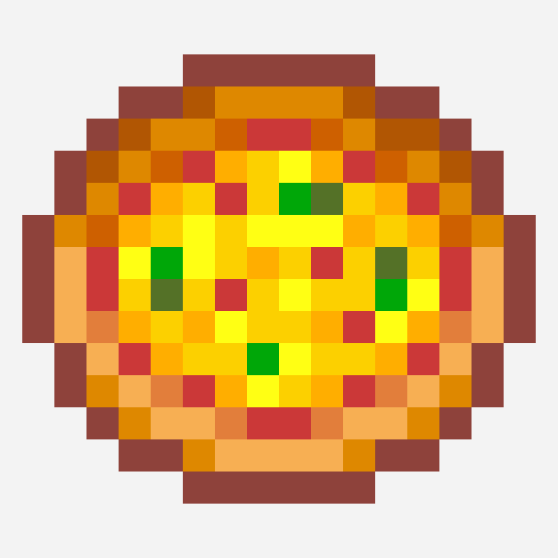 sdv-pizza アイロンビーズパターン、16×14グリッド