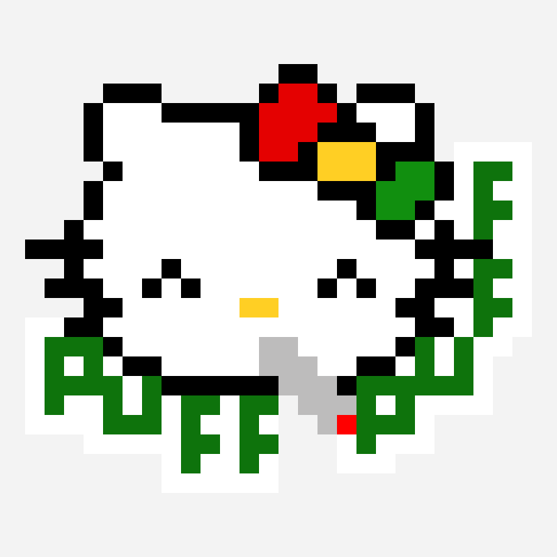 Stoner Kitty perler bead pattern, 26×22 grid