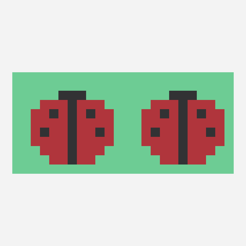 Ladybug kandi cuff kandi bead pattern, 24×11 grid