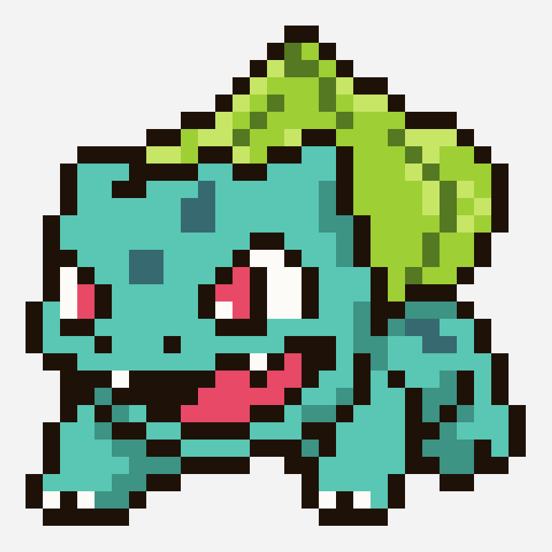 Bulbasaur - Pokemon cross stitch pattern
