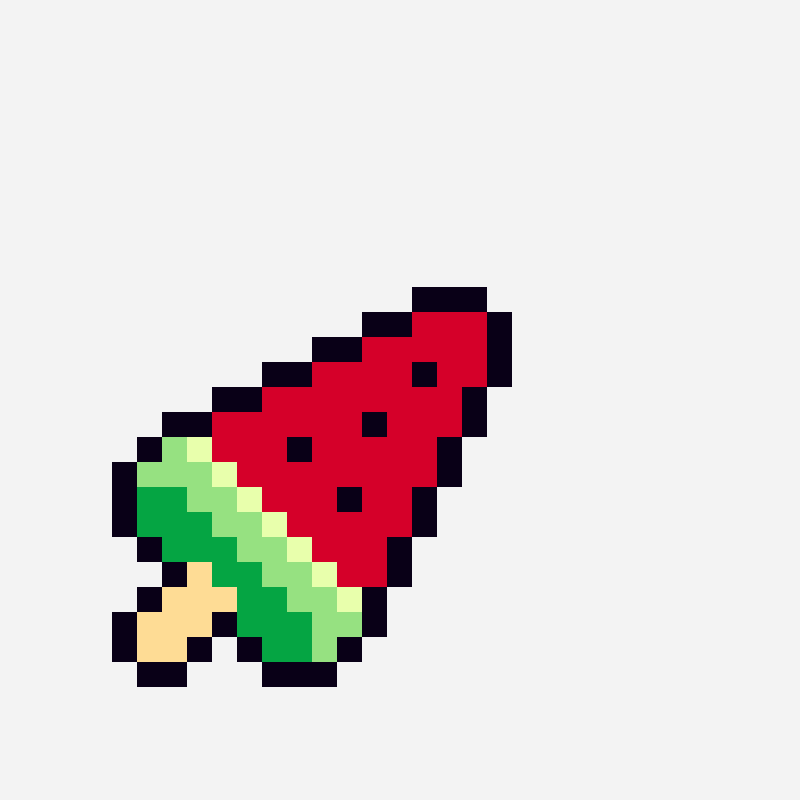 watermelon perler bead pattern, 29×29 grid