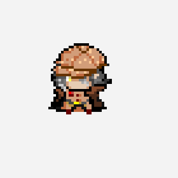 侦探 pixel art pattern, 48×48 grid