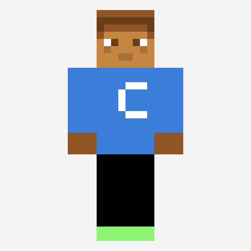 Chip minecraft skin pattern, 64×64 grid