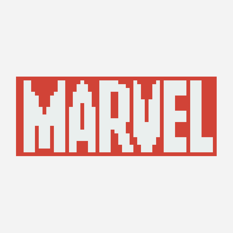 Marvel pixel art perler bead pattern, 53×23 grid