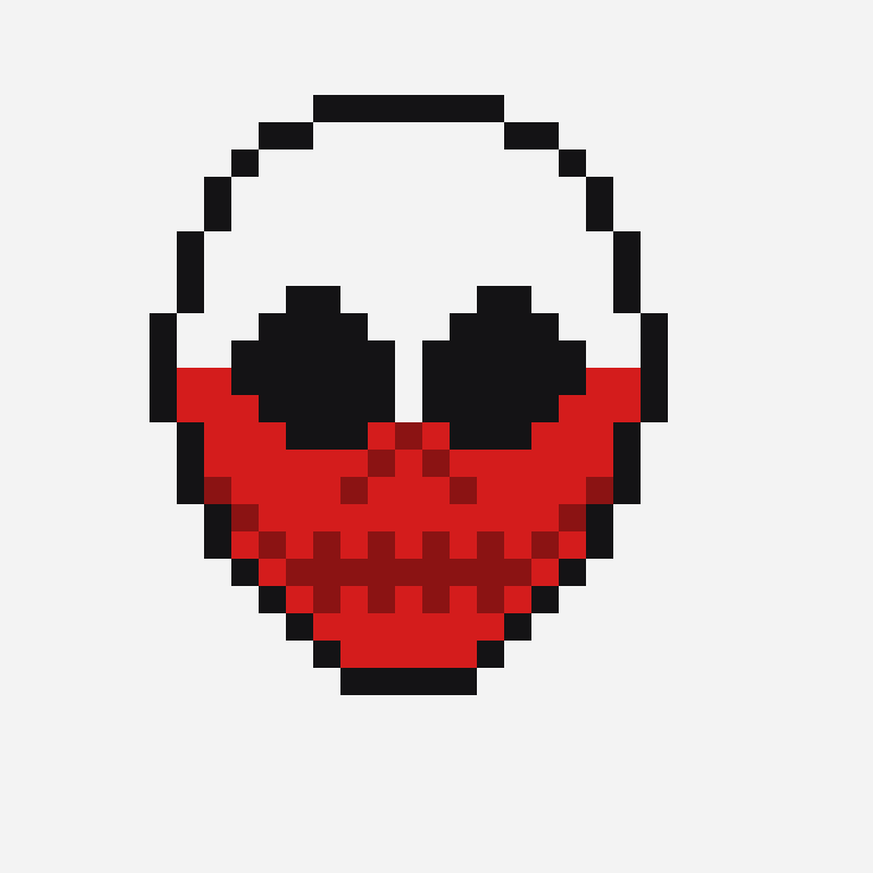 Wolf mask (Payday 2) perler bead pattern, 29×29 grid