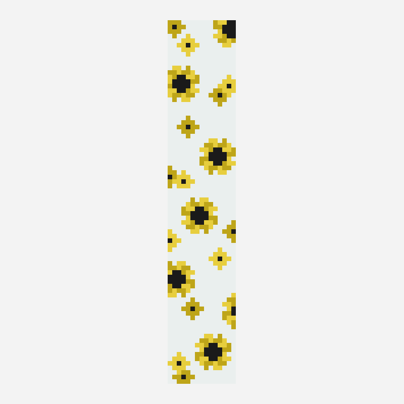 Yellow Flowers perlenwebrahmen-Muster, 15×80 Raster