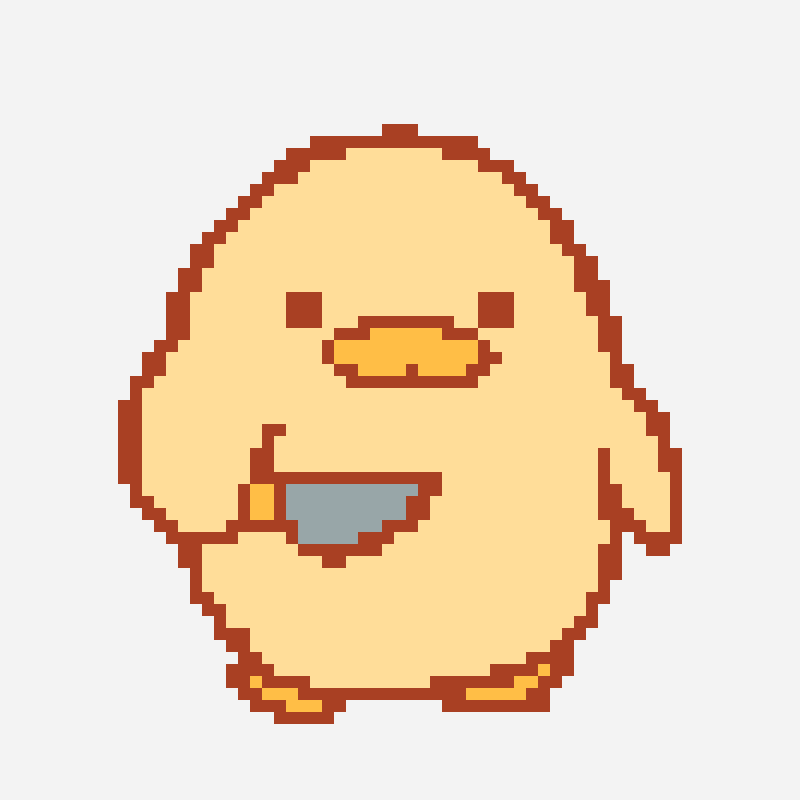 duck perler bead pattern, 61×56 grid