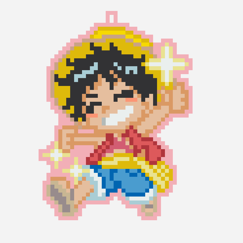 pirate king perler bead pattern, 56×56 grid