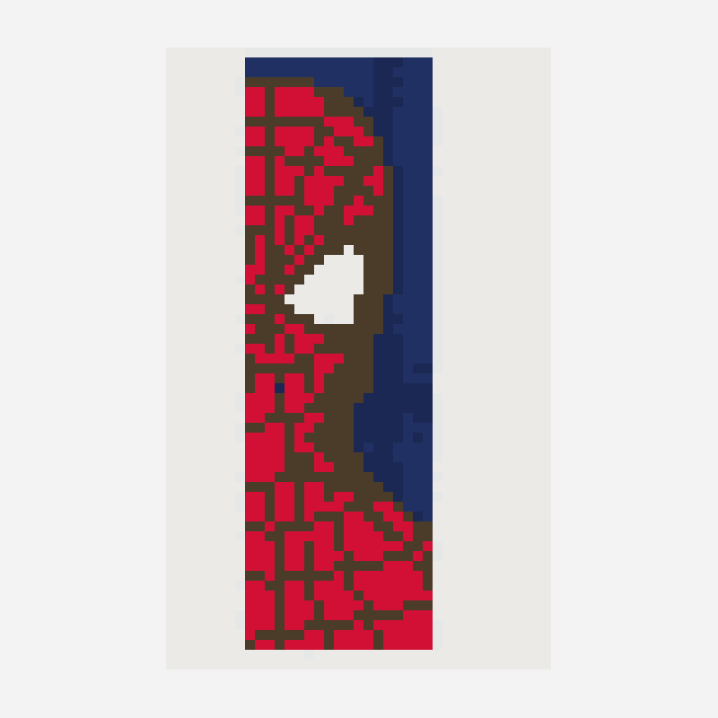 Spider man 友誼手鏈圖案，39×63 格