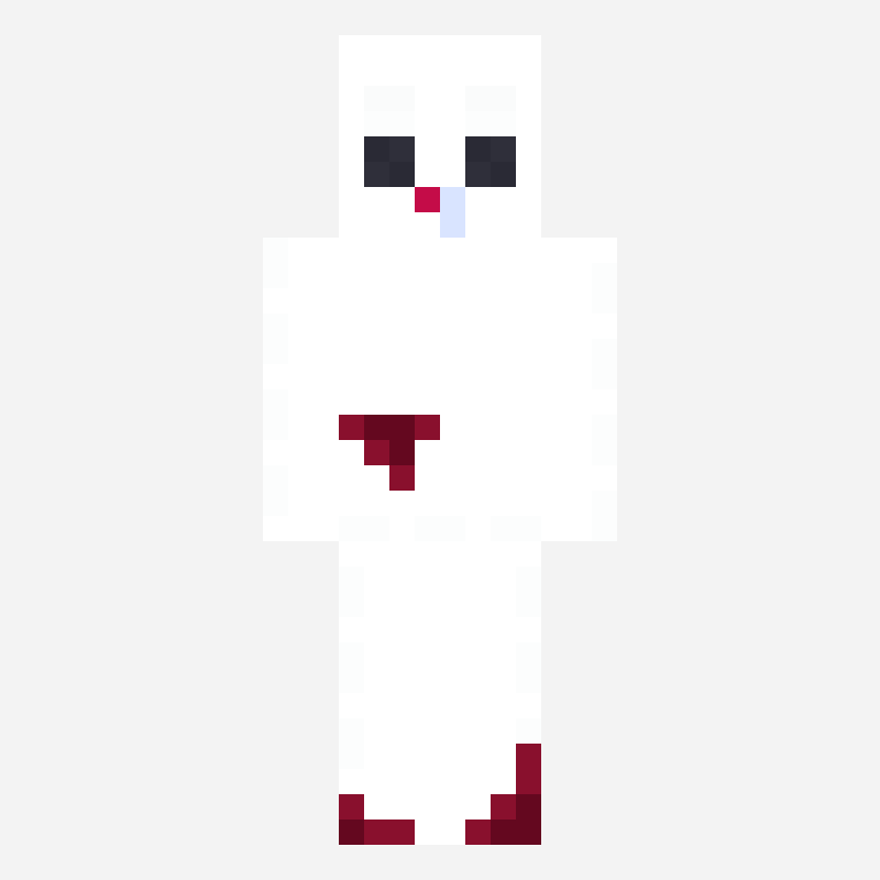 謎のキャラ minecraft skin pattern, 64×64 grid