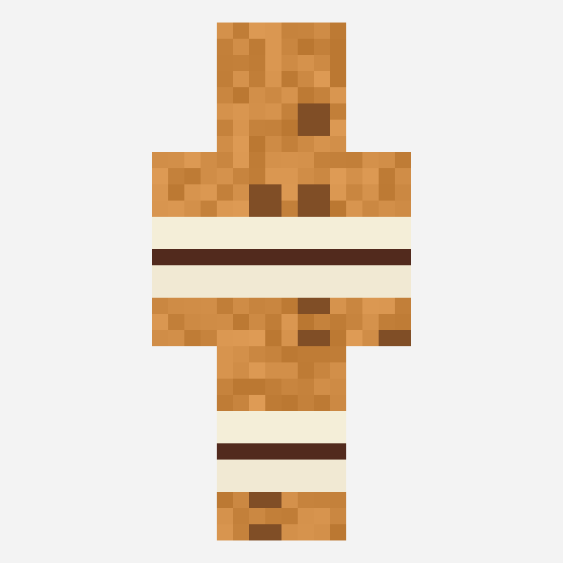 ビスケット minecraft skin pattern, 64×64 grid