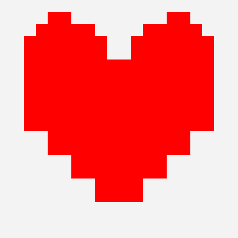 undertale heart pixel art pattern