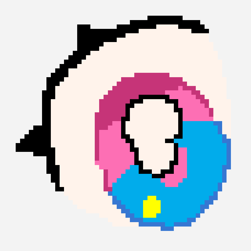 Mochimochi-style eye perler bead pattern, 50×50 grid