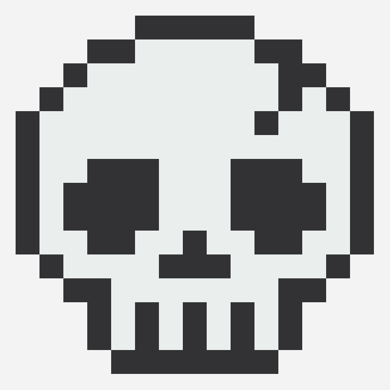 Grinning skull bead pattern