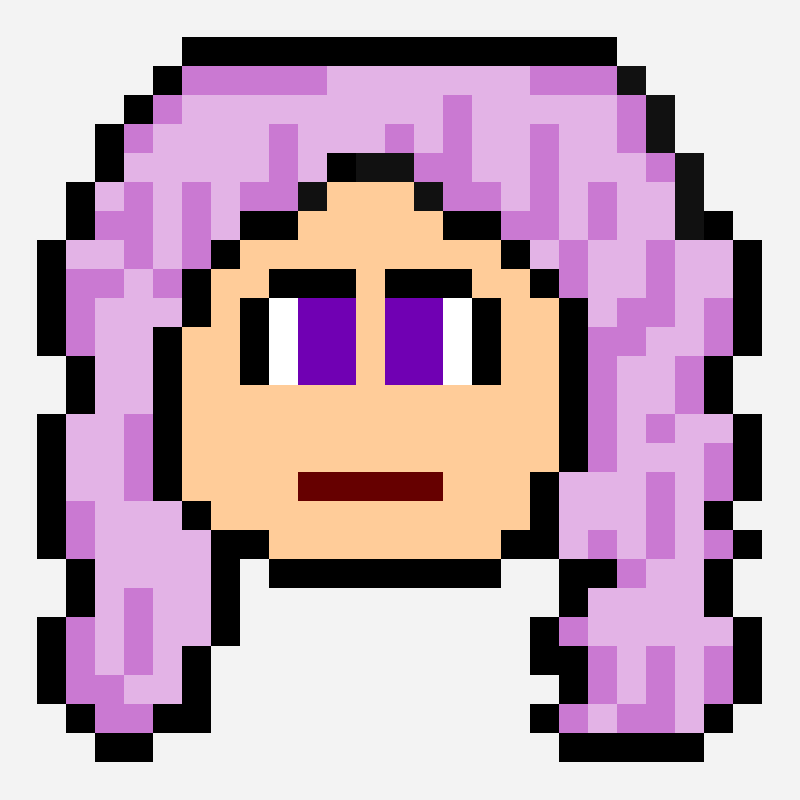 Kyoko pixel art pattern, 25×25 grid