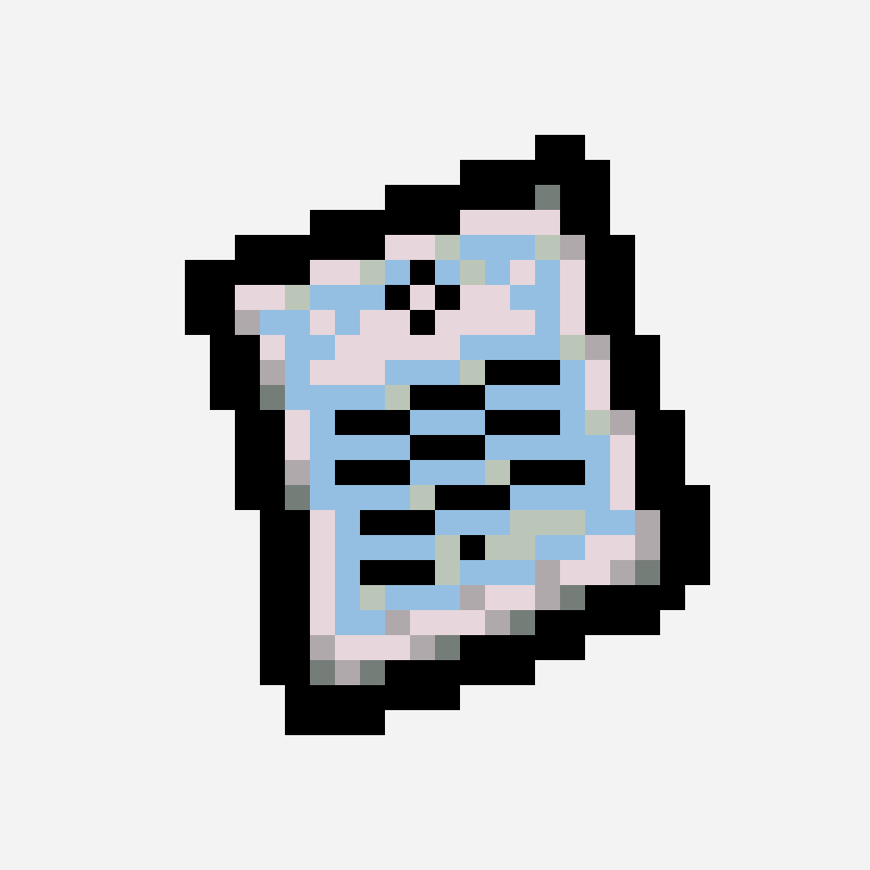 Death Certificate - The Binding Of Isaac perler bead pattern, 32×32 grid