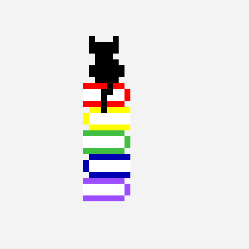 cat pixel art pattern, 38×38 grid