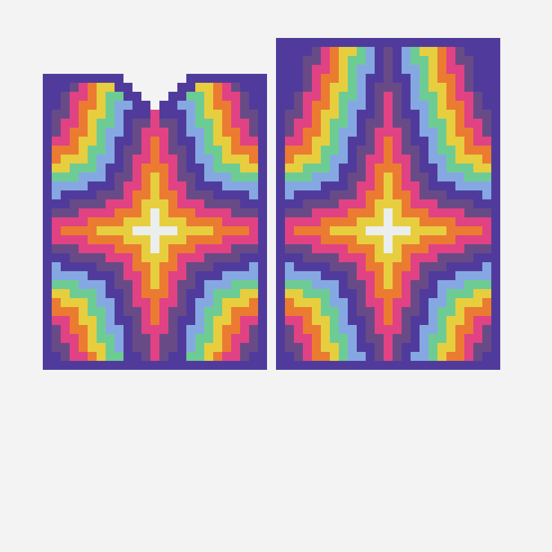 cardholder perler bead pattern, 52×53 grid