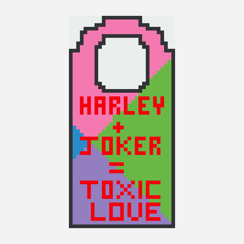 HarleyQuinn/Joker kandi bead pattern, 29×58 grid