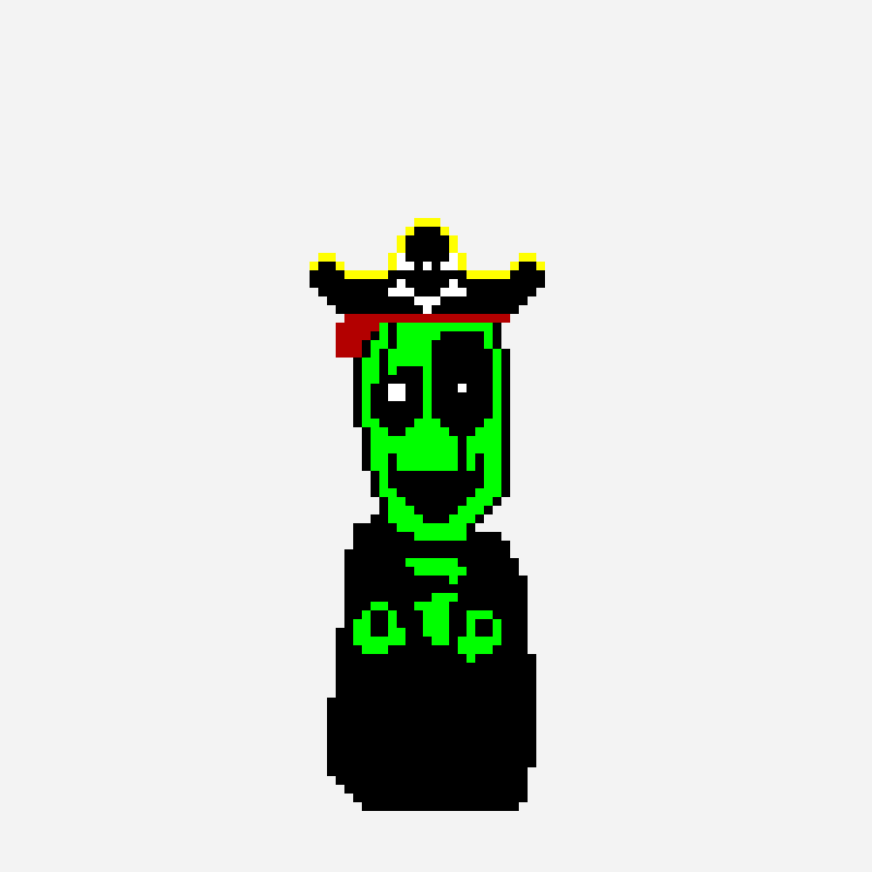 Pirate gaster pixel art pattern, 35×86 grid