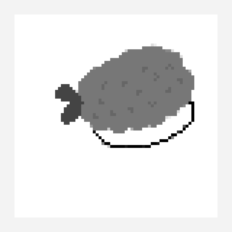 えび天寿司 pixel art pattern, 70×70 grid