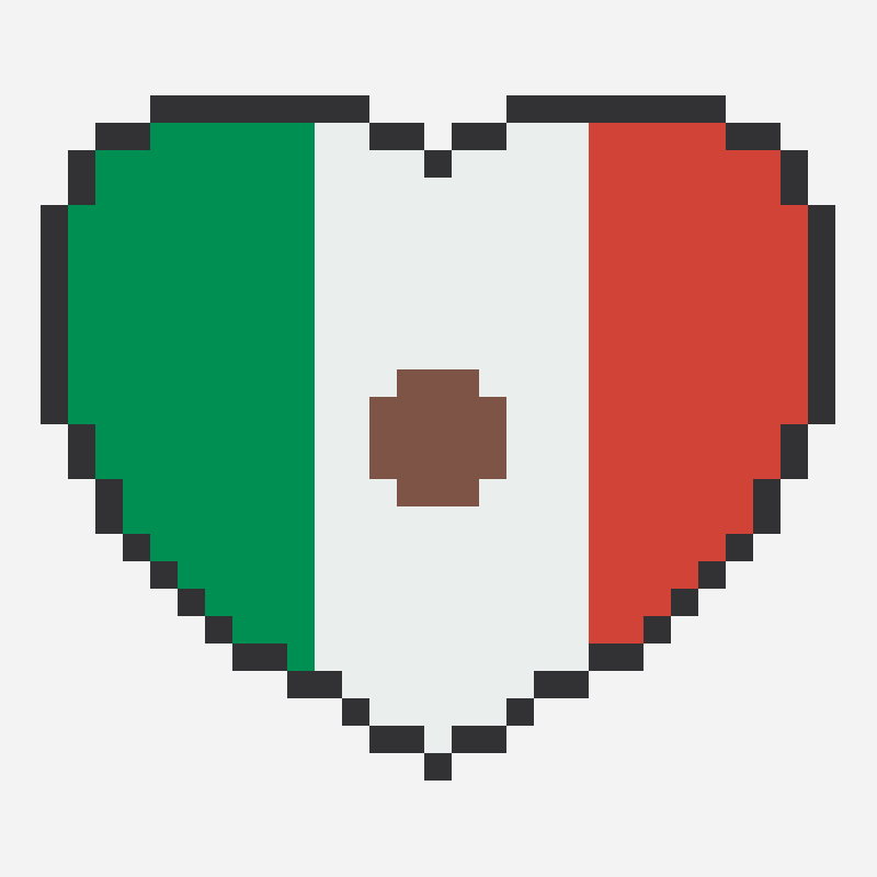 Mexican Flag Heart