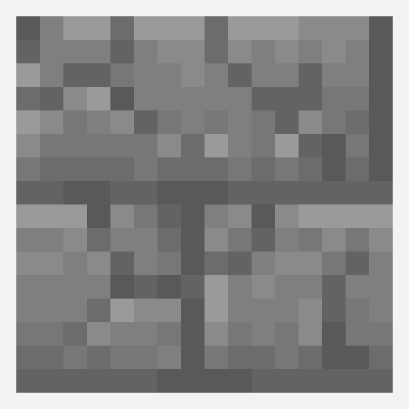 cracked stone bricks perler bead pattern, 16×16 grid