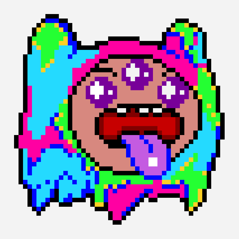 Trippy Finn 拼豆图案，47×47 格