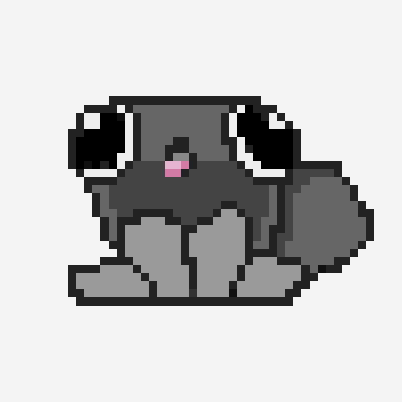 Pebble the rock pixel art pattern