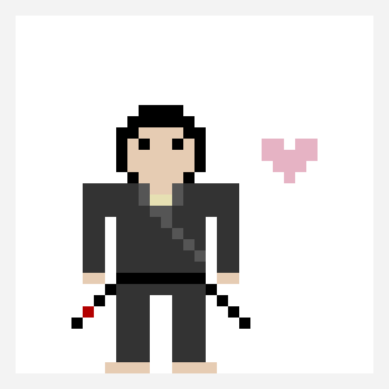 Professor Ray !!! patrón de pixel art, cuadrícula 32×32