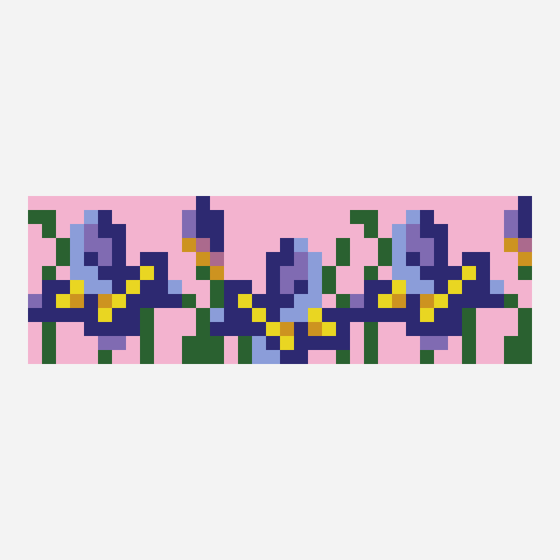 Irises bead pattern