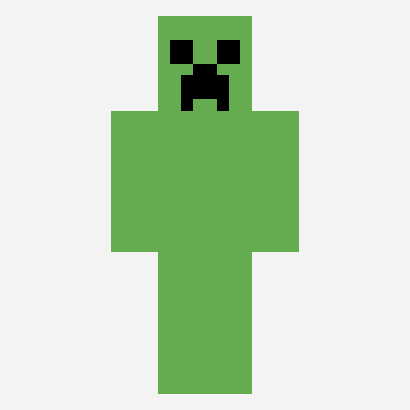 クリーパースキン minecraft skin pattern, 64×64 grid