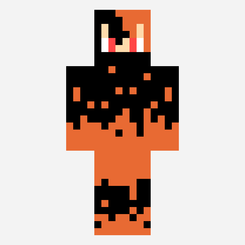 うに　闇落ち motif skin minecraft, grille 64×64