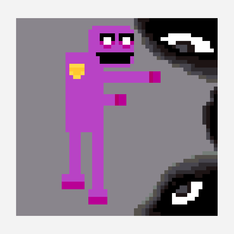 Purple Killer perler bead pattern, 53×52 grid