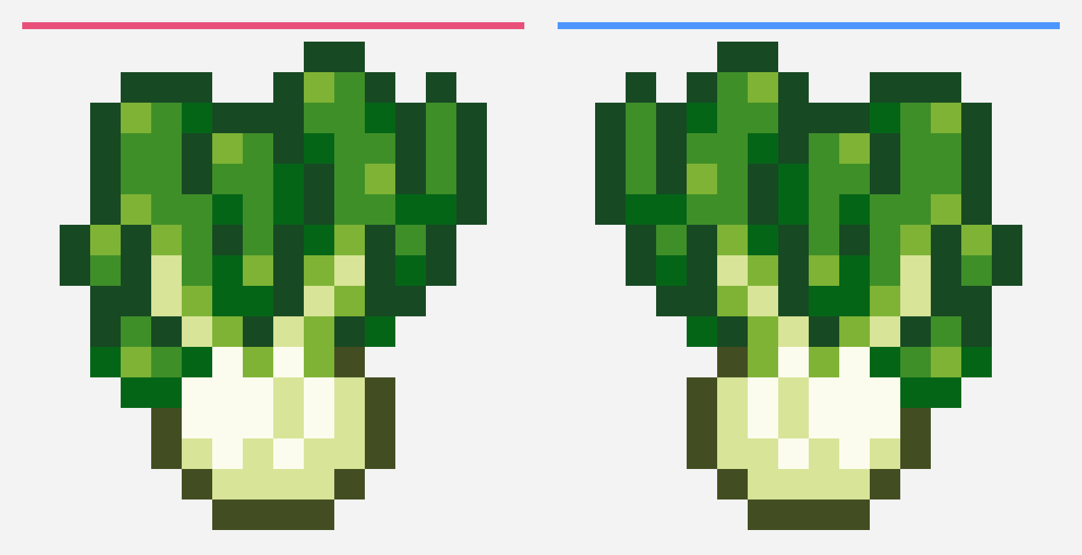 Bok Choy Fall Crop - STARDEW VALLEY cross stitch pattern, 14×16 grid