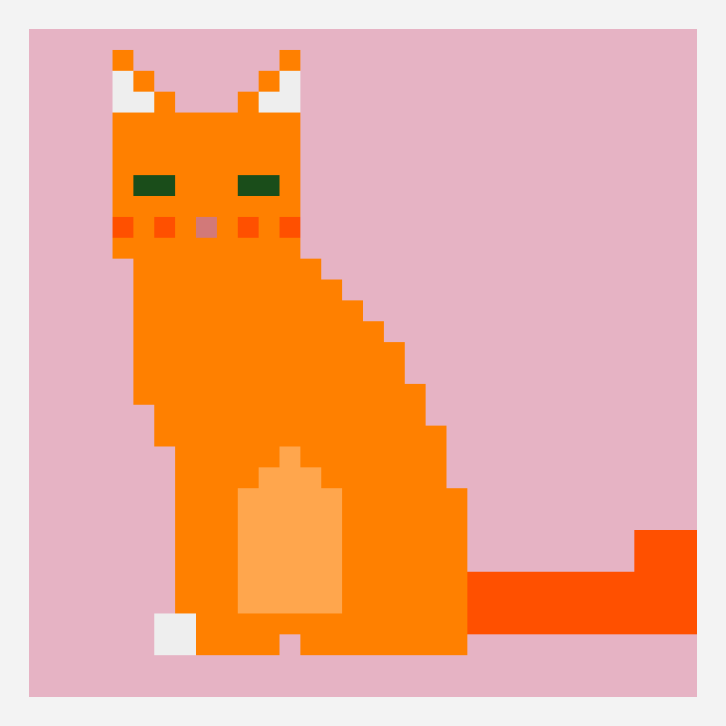 My Best Attempt at Squilf pixel art pattern, 32×32 grid