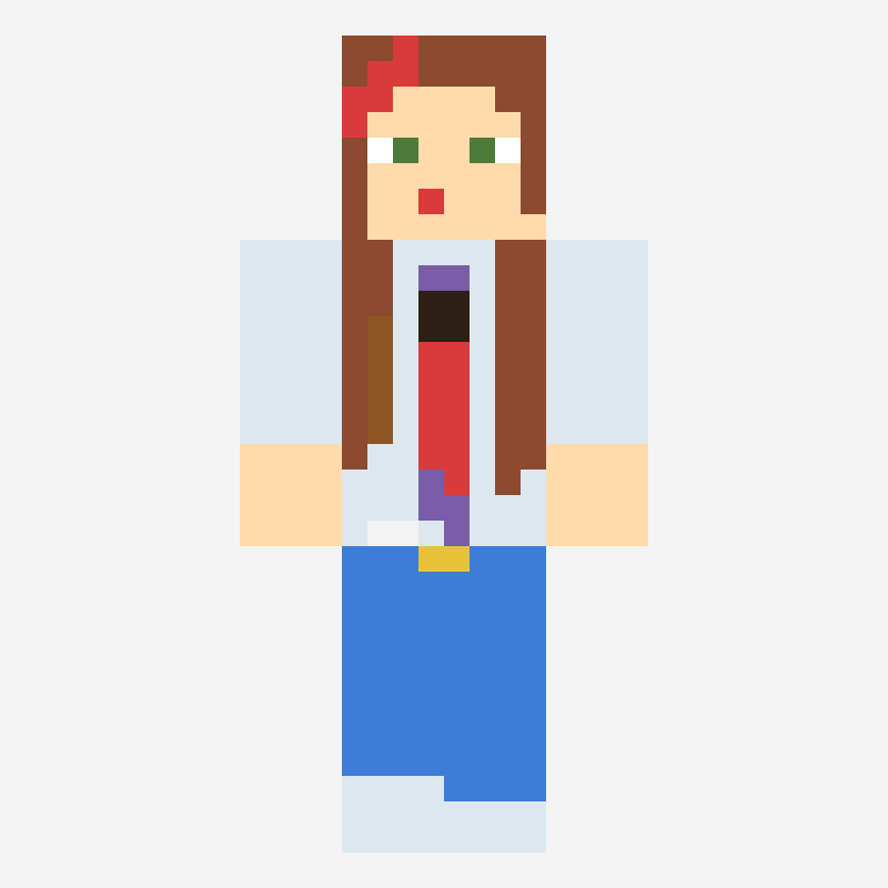 어 뭘로하지 minecraft skin pattern, 64×64 grid