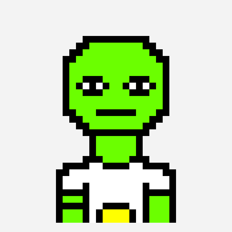 green guy (oc) pixel art pattern, 32×32 grid